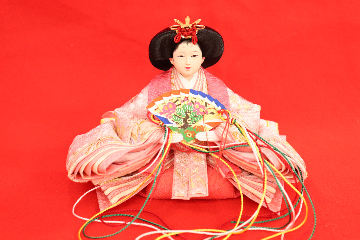 収納五人飾り雛人形セット(60cm×53cm×63cm)