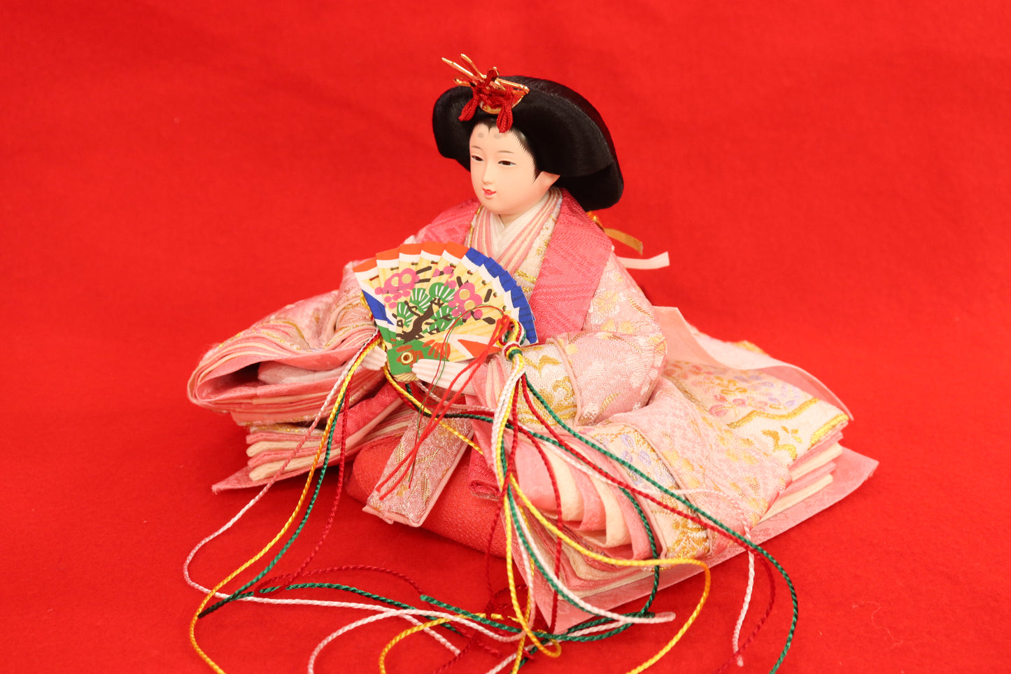 収納五人飾り雛人形セット(60cm×53cm×63cm)