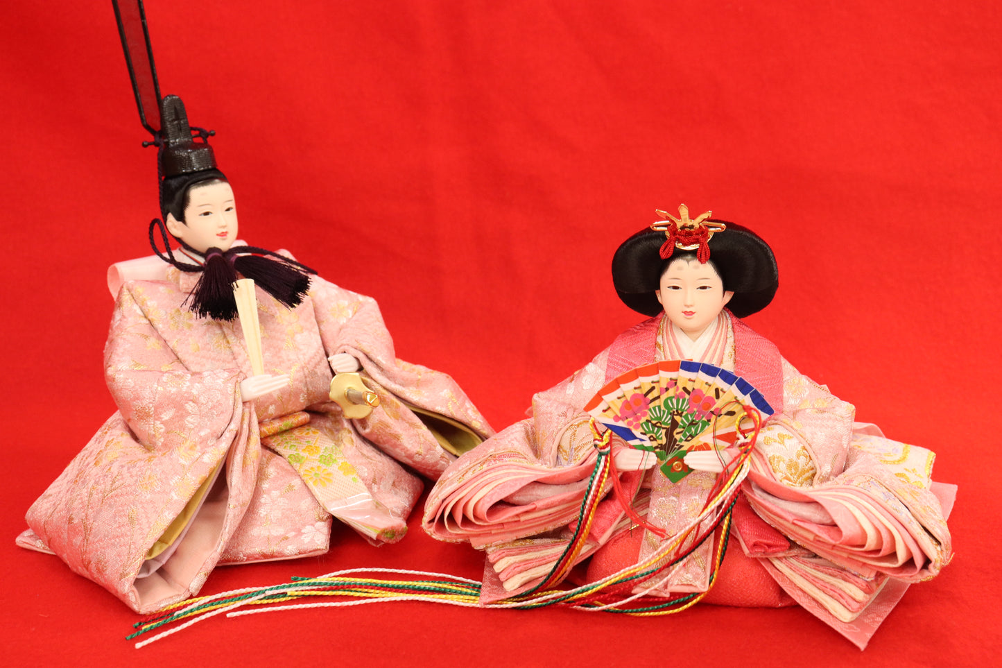 収納五人飾り雛人形セット(60cm×53cm×63cm)