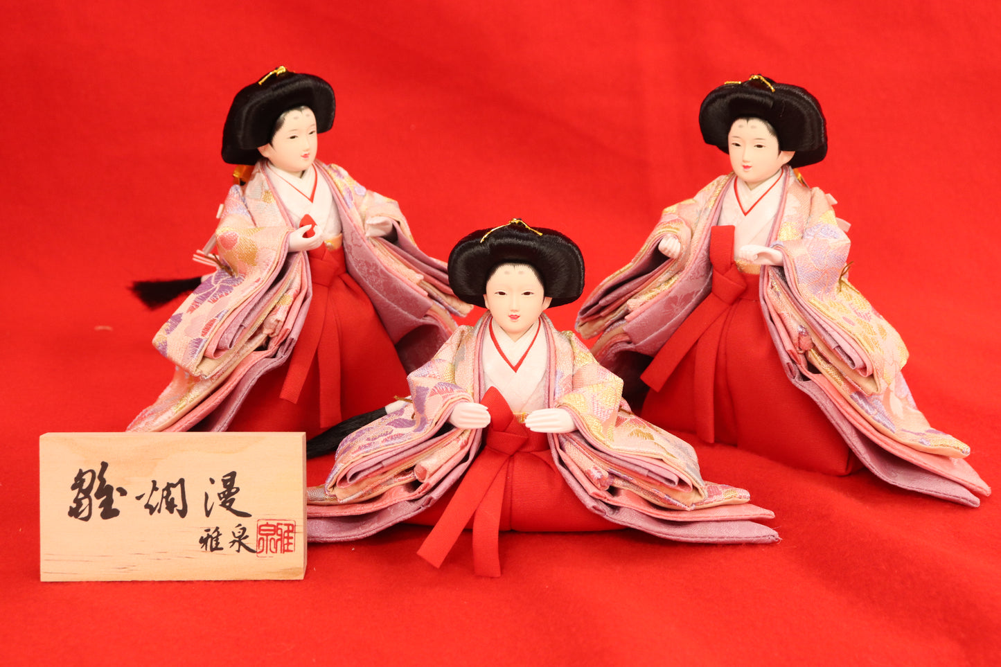 収納五人飾り雛人形セット(60cm×53cm×63cm)