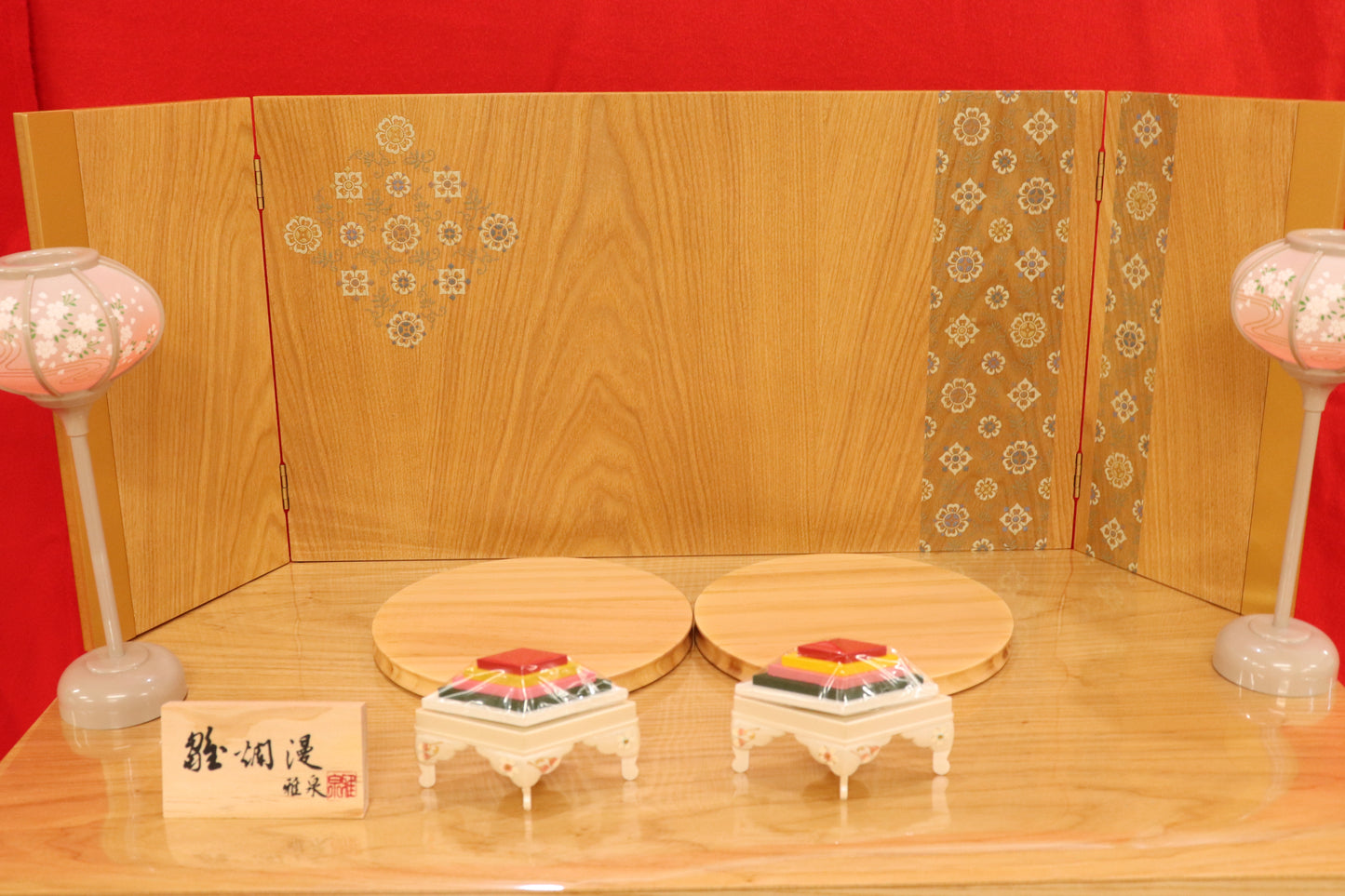 収納五人飾り雛人形セット(60cm×53cm×63cm)