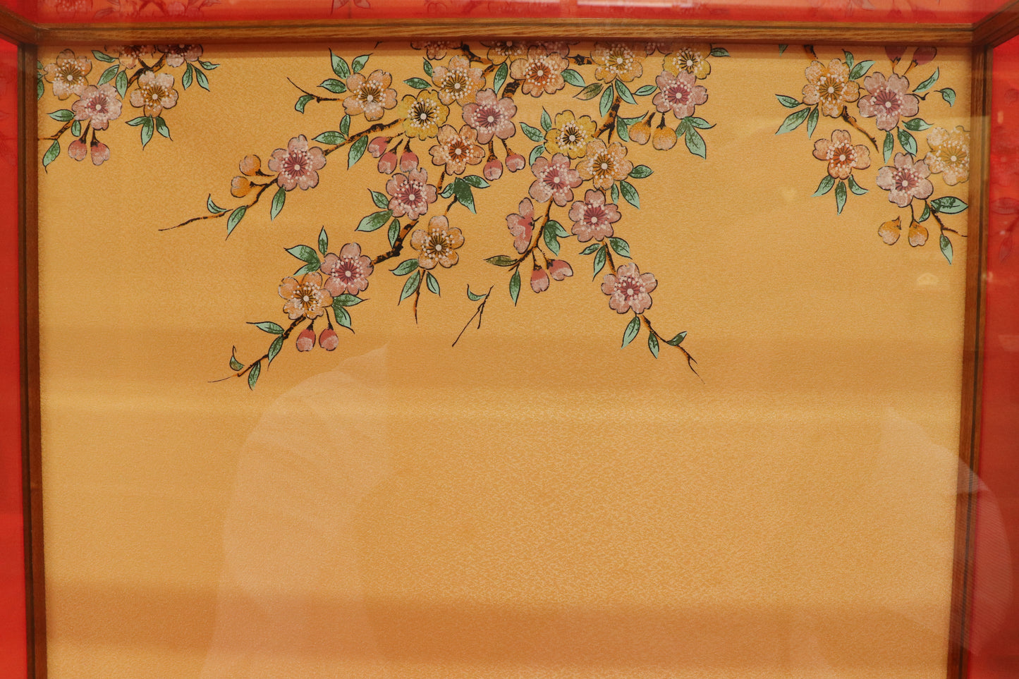 十五人飾り雛人形ガラスケース(58cmx40cmx55cm)