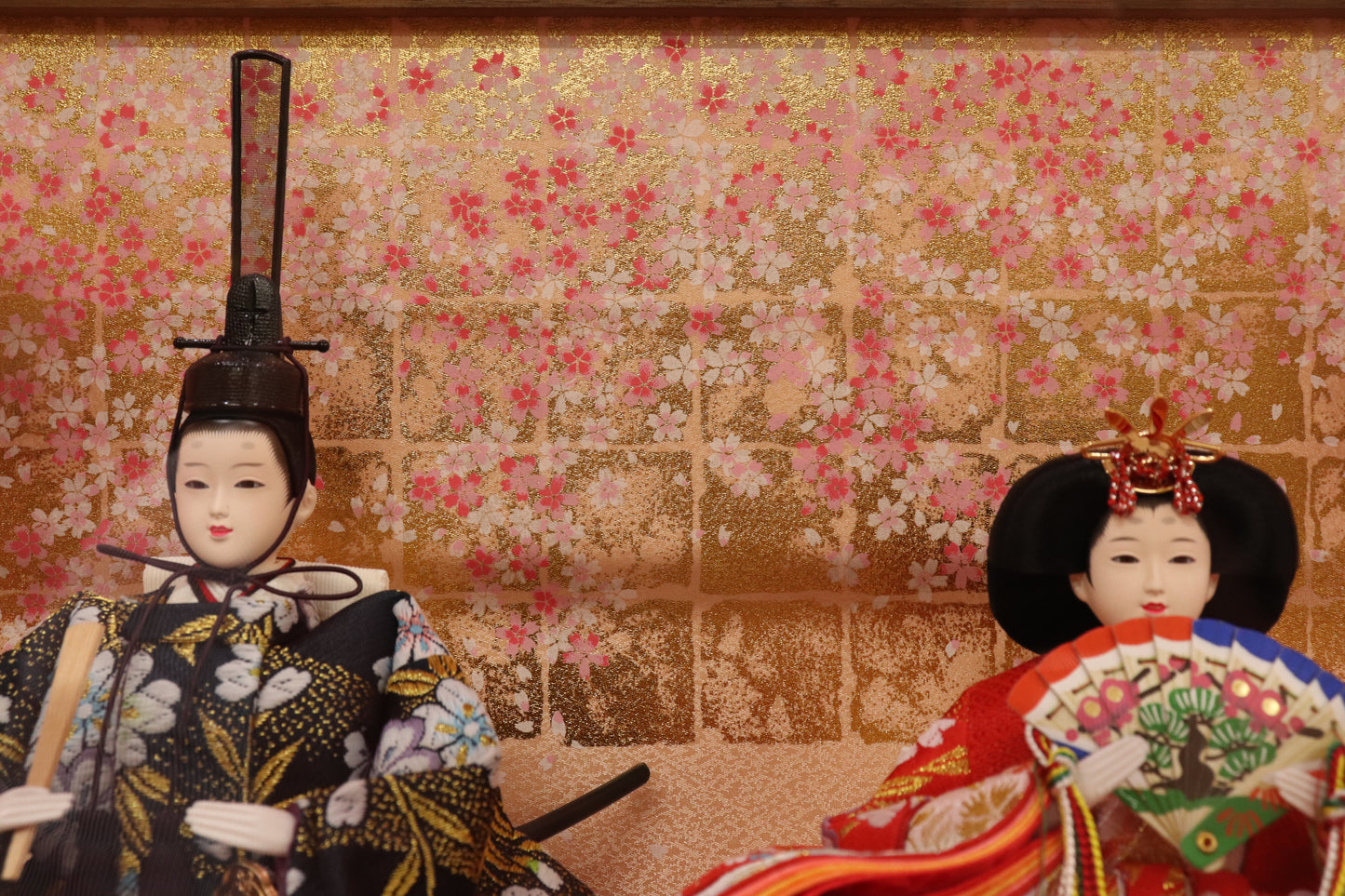 五人飾り雛人形アクリルケース (53cmx33cmx40cm)