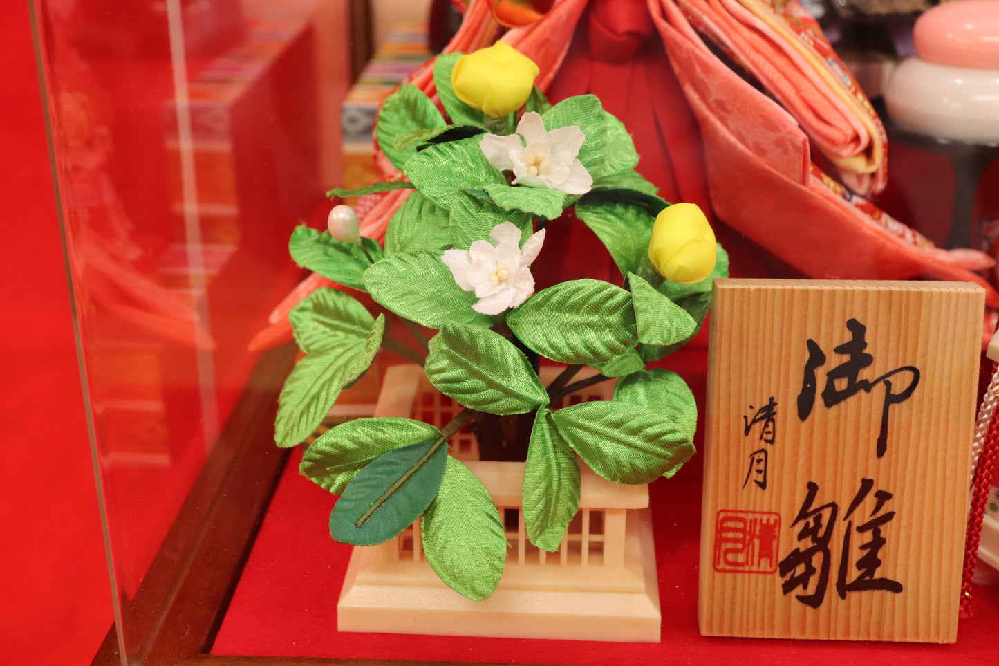 五人飾り雛人形アクリルケース (53cmx33cmx40cm)