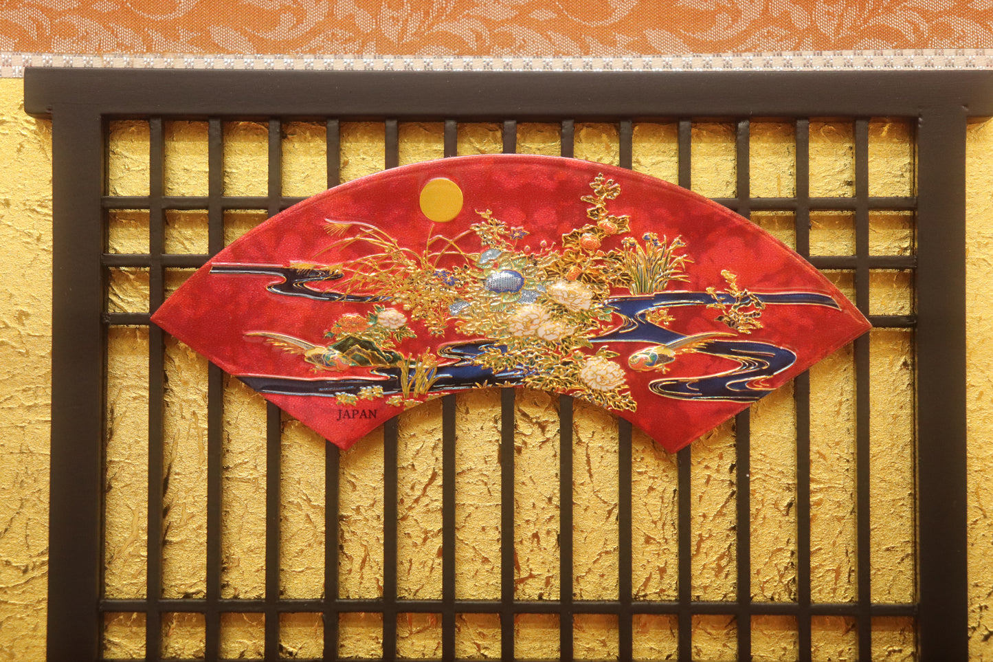 五人飾り雛人形ガラスケース (57cmx33cmx39cm)