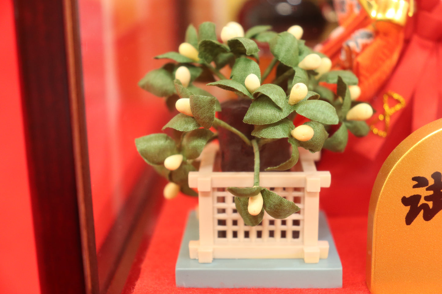 五人飾り雛人形ガラスケース (57cmx33cmx39cm)