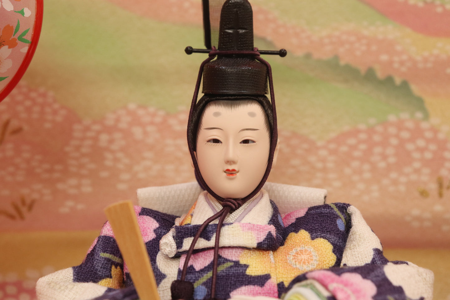 五人飾り雛人形ガラスケース (53cmx33cmx38cm)