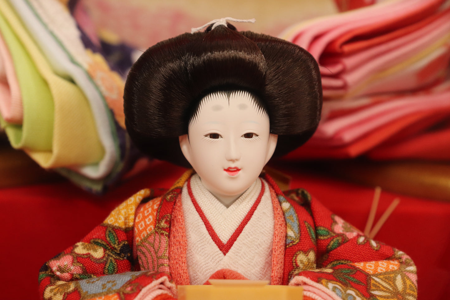 五人飾り雛人形ガラスケース (53cmx33cmx38cm)