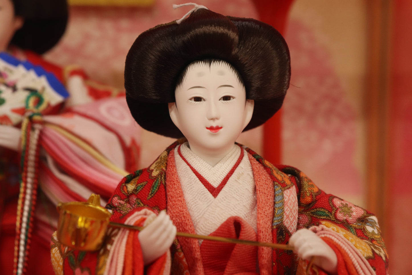 五人飾り雛人形ガラスケース (53cmx33cmx38cm)