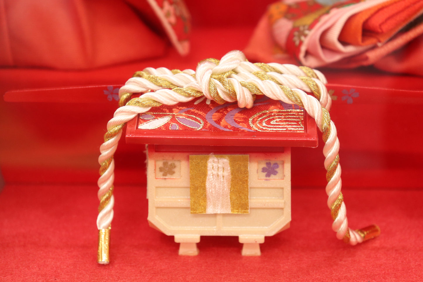 五人飾り雛人形ガラスケース (53cmx33cmx38cm)