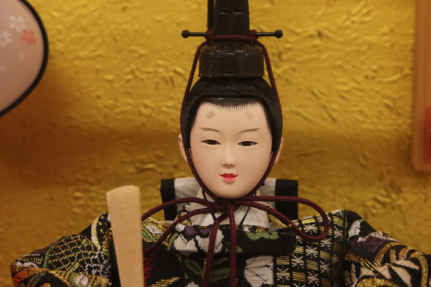 五人飾り雛人形ガラスケース (58cm×34cm×38cm)