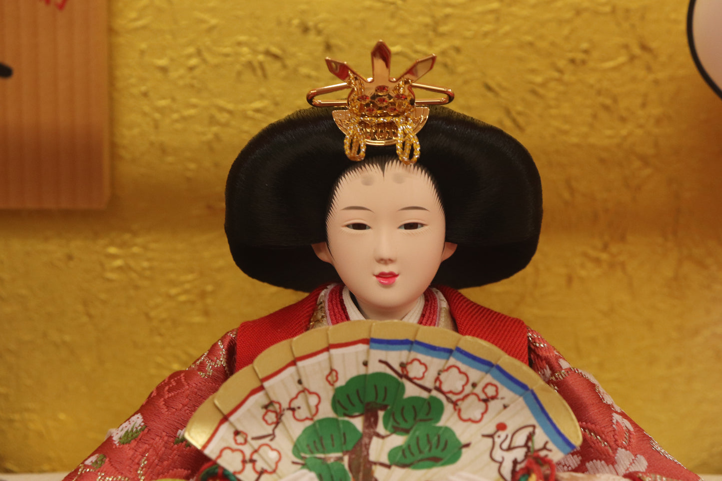 五人飾り雛人形ガラスケース (58cm×34cm×38cm)