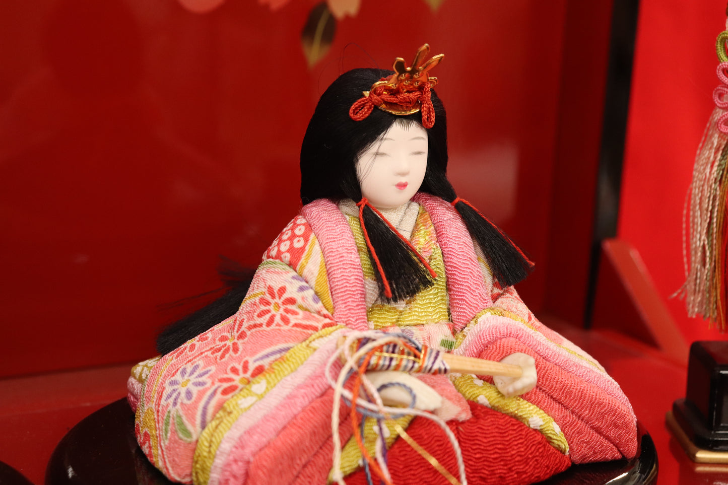 収納五人木目込み飾り雛人形（38×30×45cm）