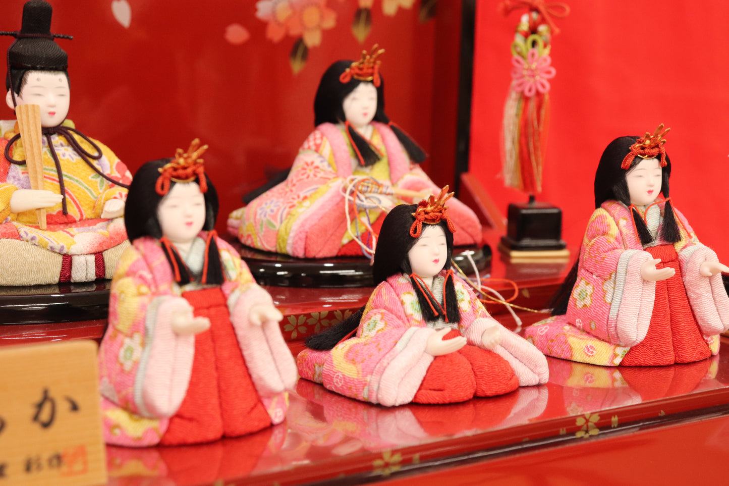 収納五人木目込み飾り雛人形（38×30×45cm）