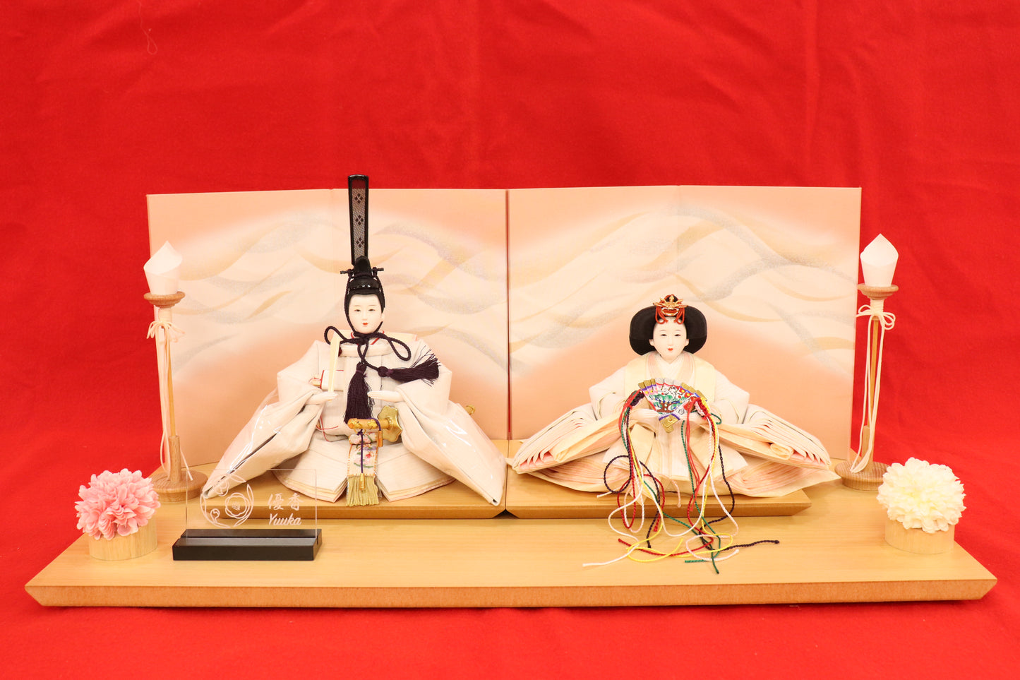 親王飾り雛人形セット （55×33×23cm）