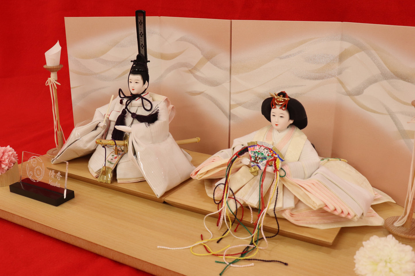 親王飾り雛人形セット （55×33×23cm）