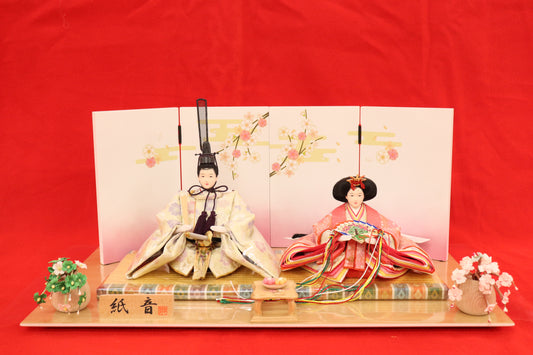 親王飾り雛人形セット (52cmx30cmx23cm)
