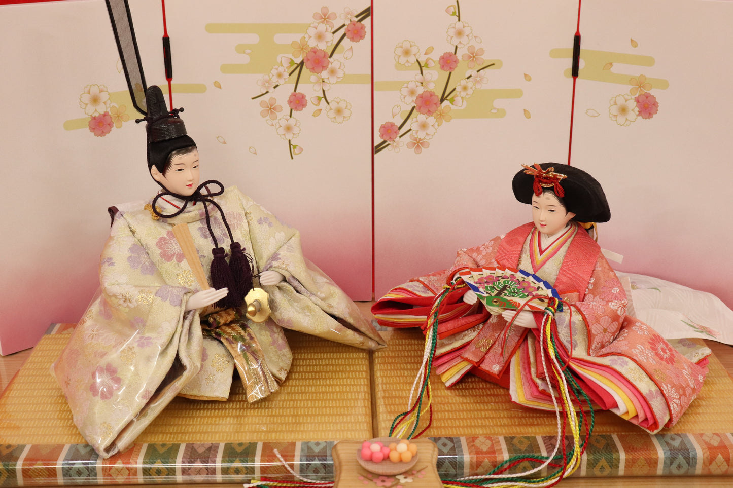 親王飾り雛人形セット (52cm×30cm×23cm)