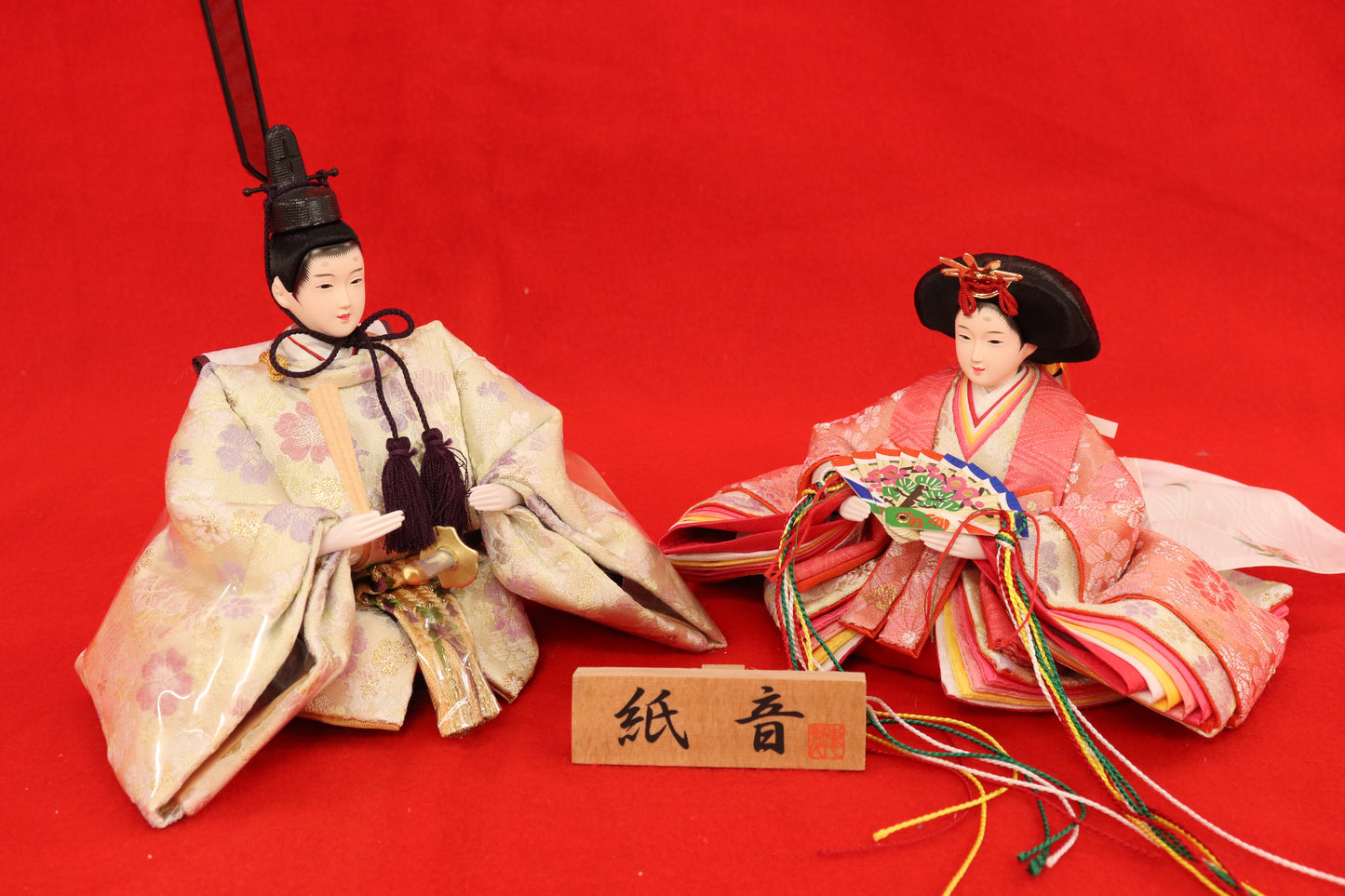 親王飾り雛人形セット (52cm×30cm×23cm)