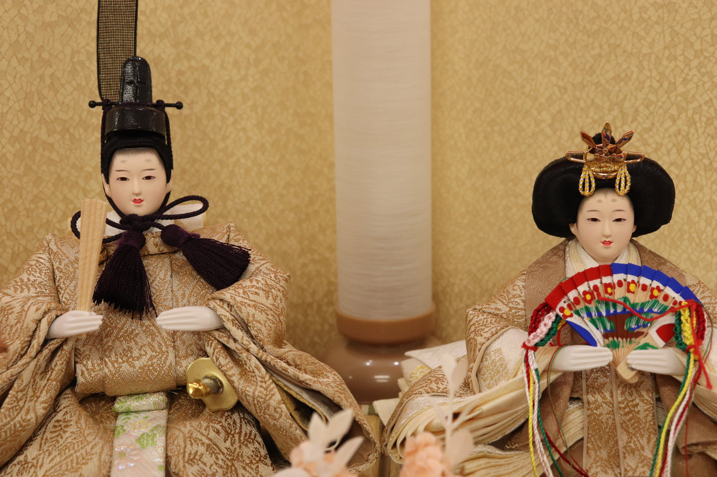 収納親王飾り雛人形セット（43cm×31cm×42cm）