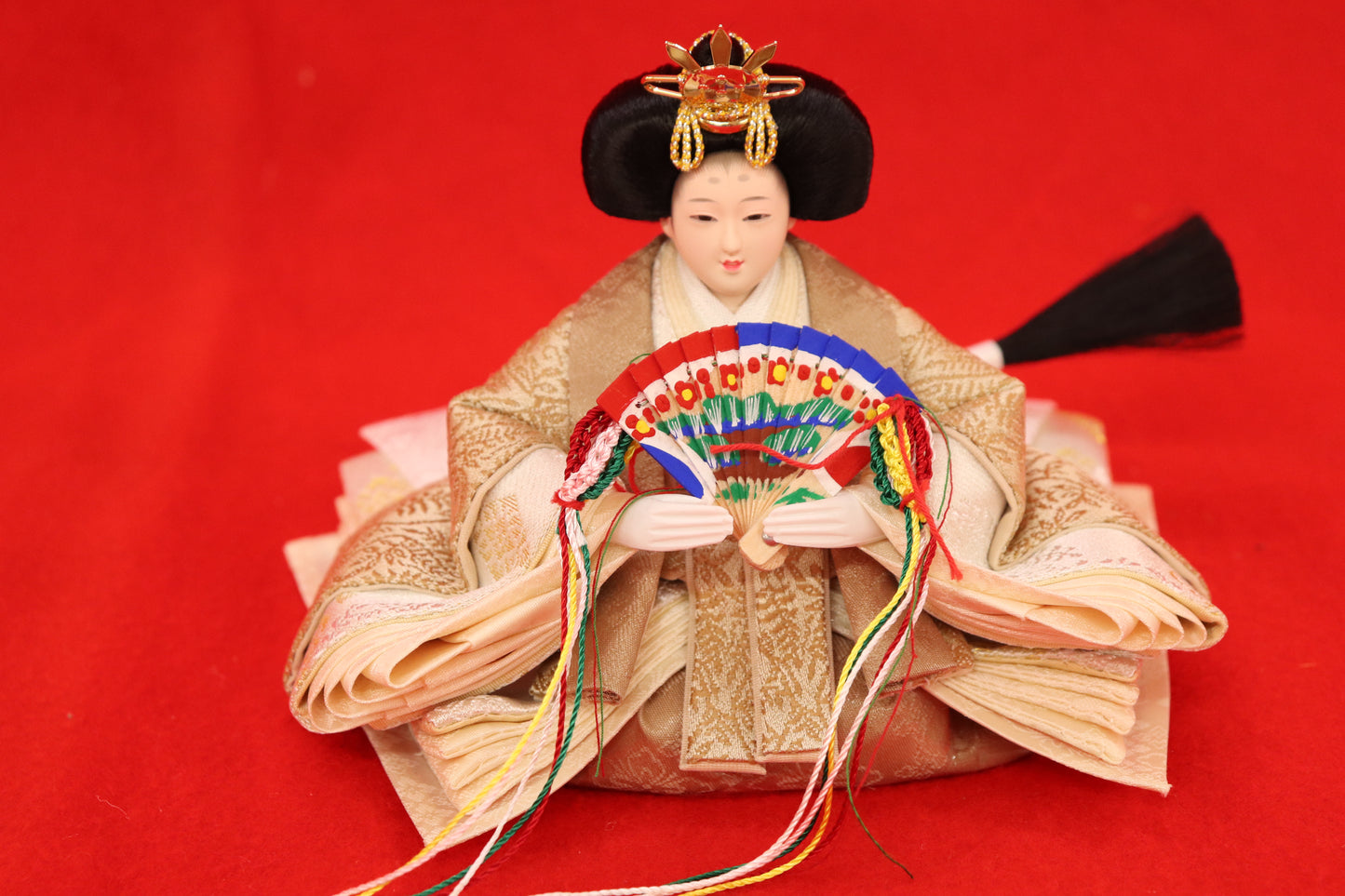 収納親王飾り雛人形セット（43cm×31cm×42cm）