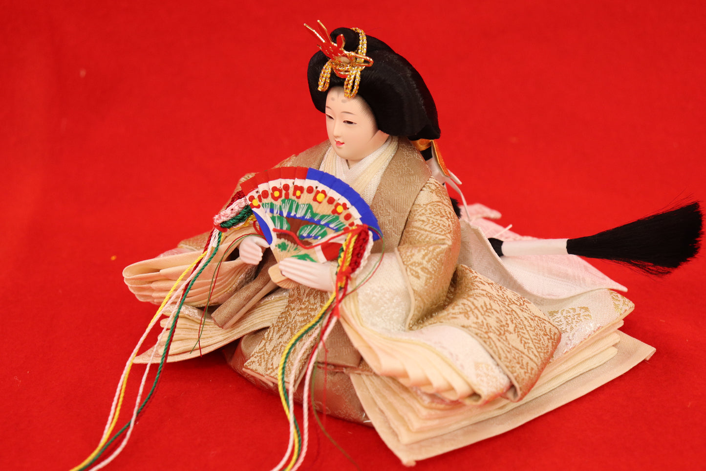 収納親王飾り雛人形セット（43cm×31cm×42cm）