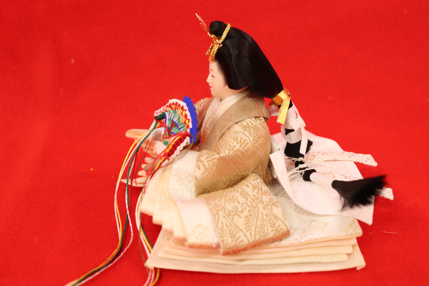 収納親王飾り雛人形セット（43cm×31cm×42cm）