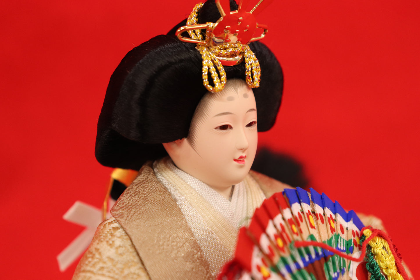 収納親王飾り雛人形セット（43cm×31cm×42cm）