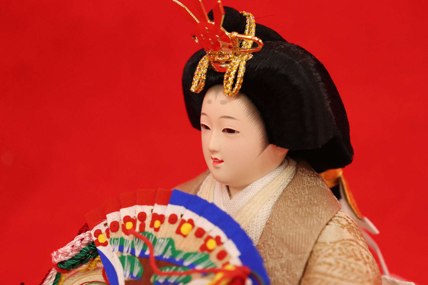 収納親王飾り雛人形セット（43cm×31cm×42cm）