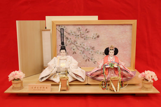 親王飾り雛人形セット （55×32×29cm）　