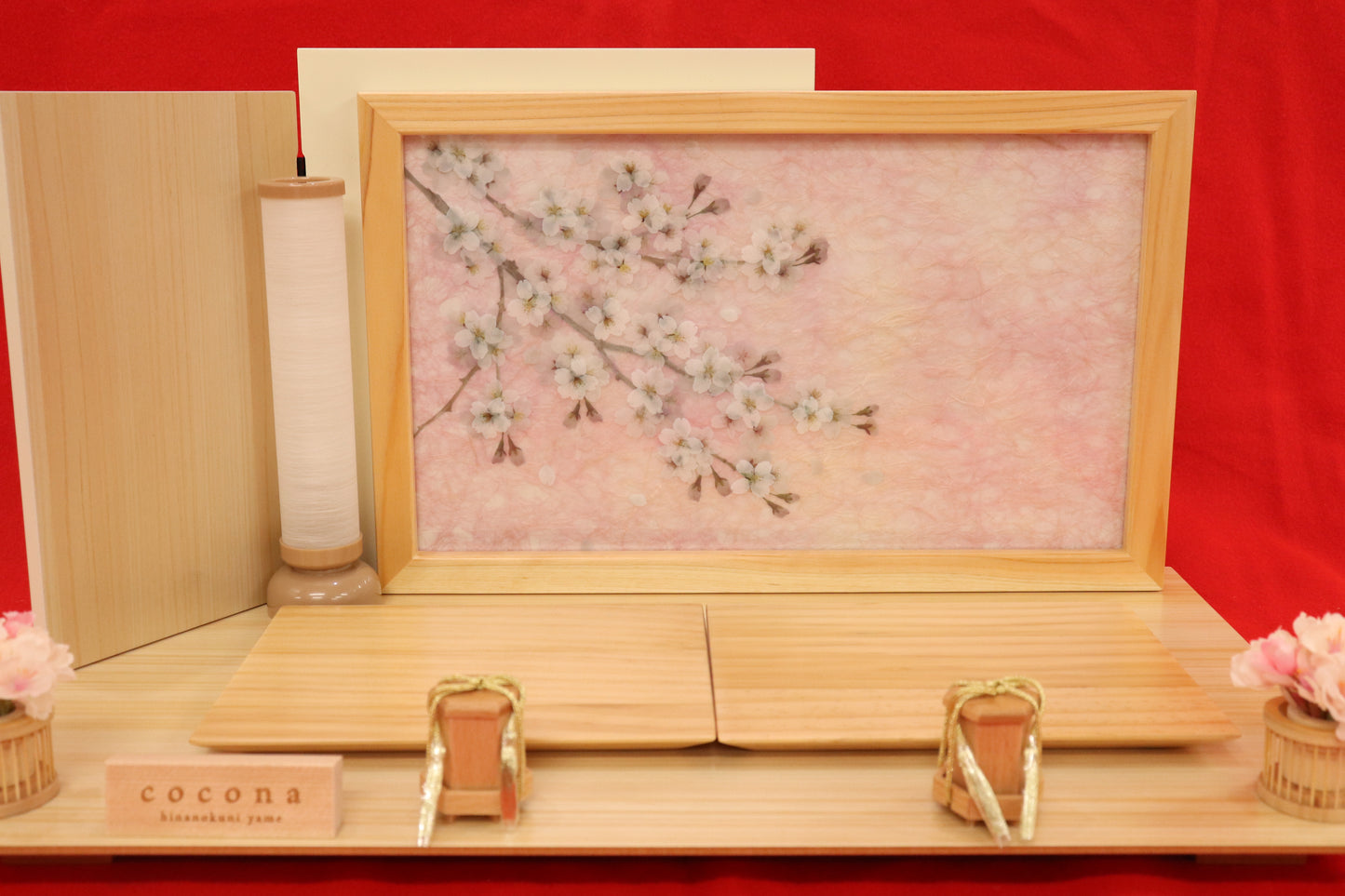 親王飾り雛人形セット （55×32×29cm）　