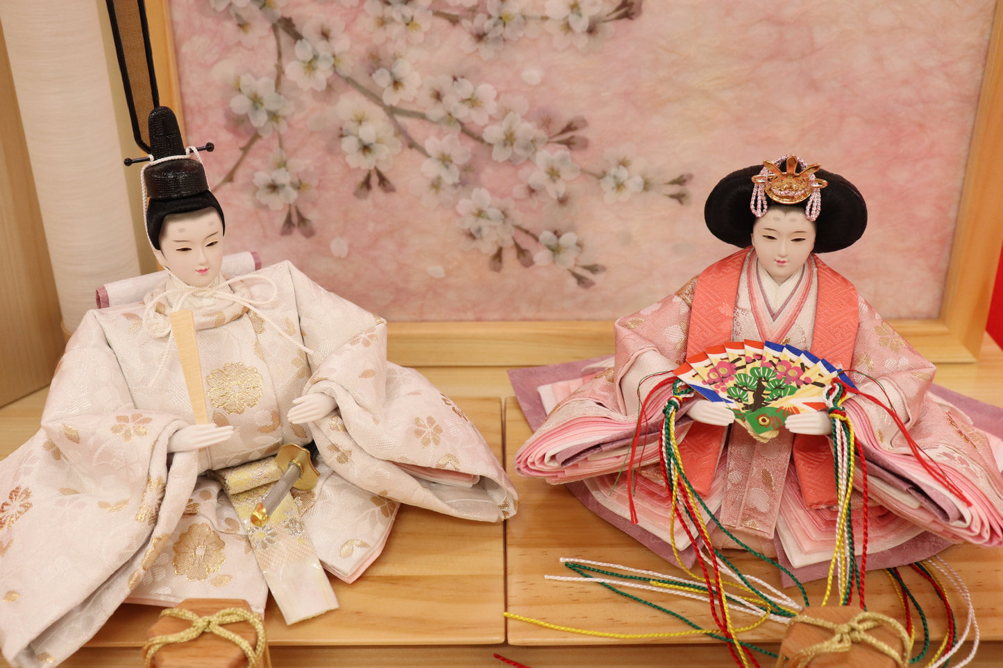 親王飾り雛人形セット （55×32×29cm）　