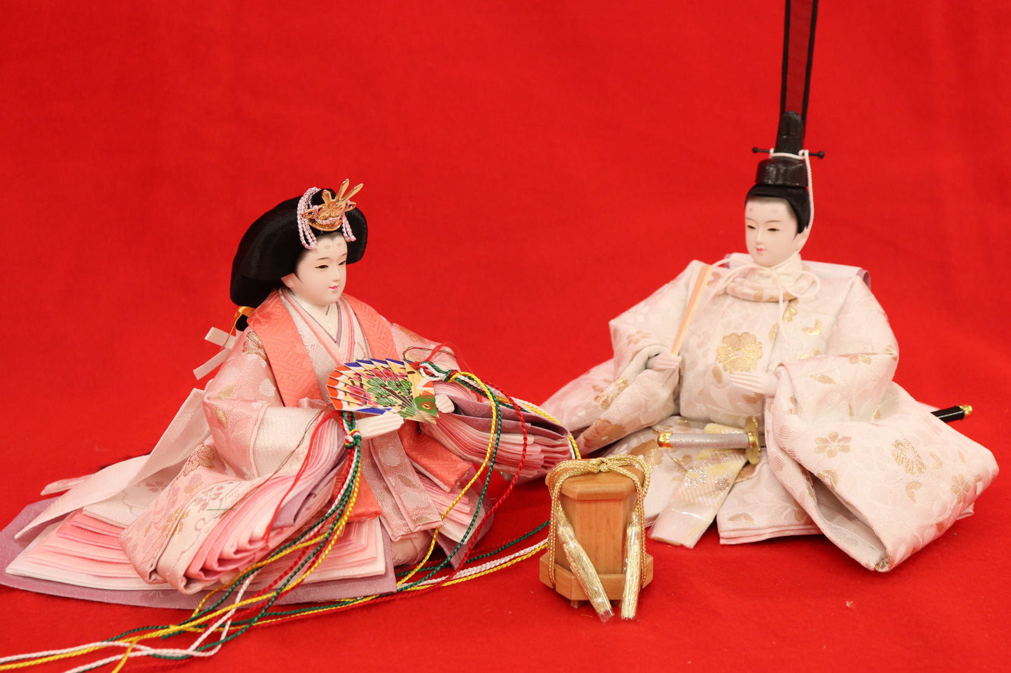 親王飾り雛人形セット （55×32×29cm）　