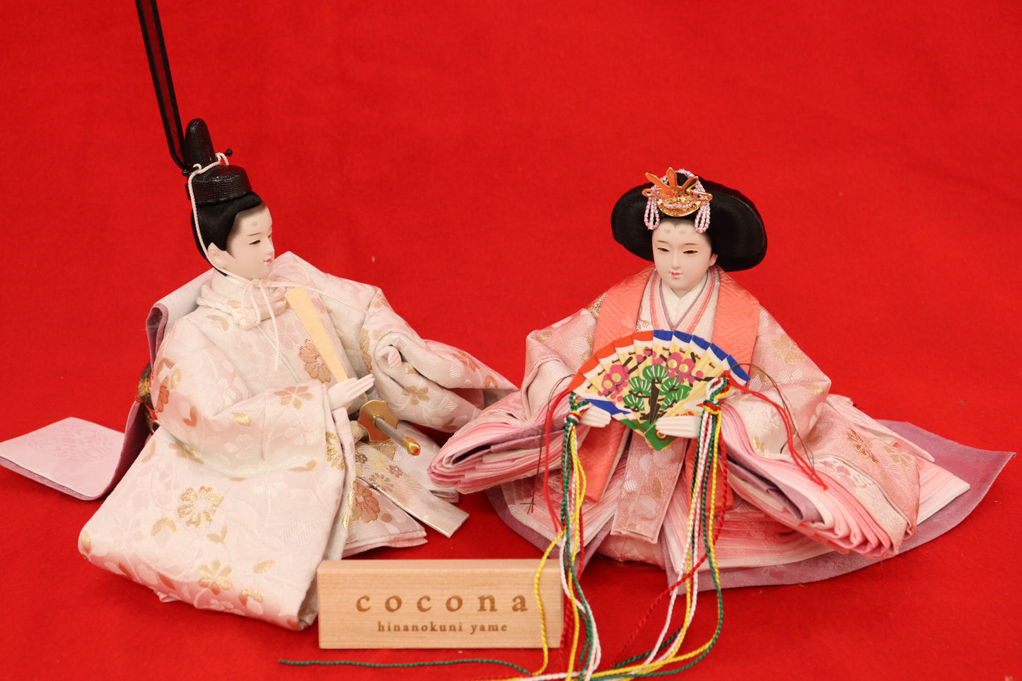 親王飾り雛人形セット （55×32×29cm）　