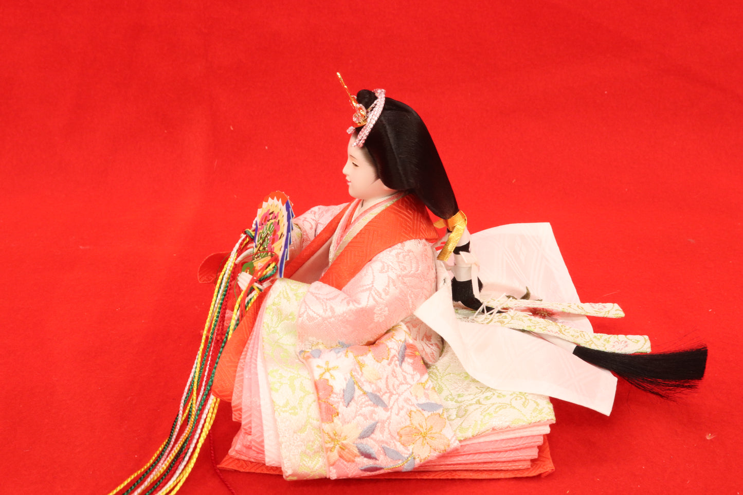 収納親王飾り雛人形セット（48cm×33cm×52cm）