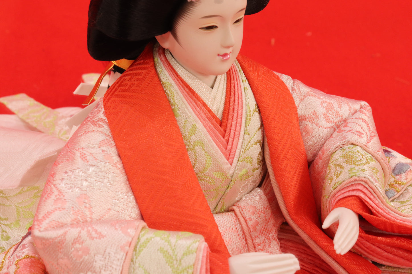 収納親王飾り雛人形セット（48cm×33cm×52cm）