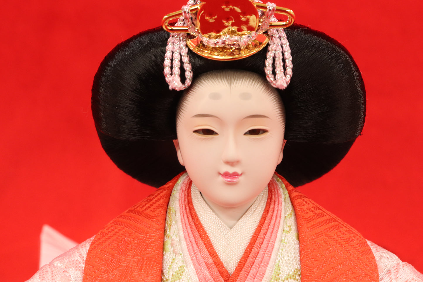 収納親王飾り雛人形セット（48cm×33cm×52cm）