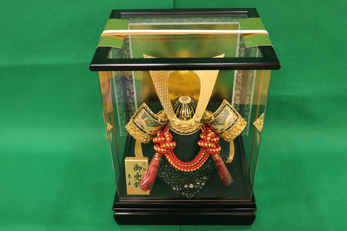 兜平飾り五月人形ケースセット (28cm×23cm×38cm)