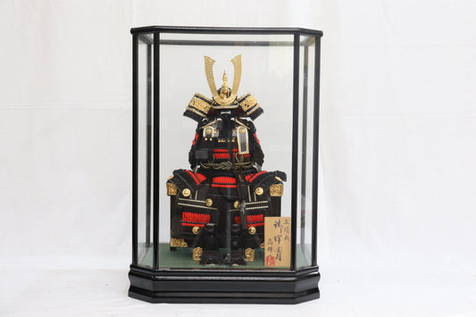 鎧平飾り五月人形ケースセット (43cmx34cmx59cm)【送料無料】