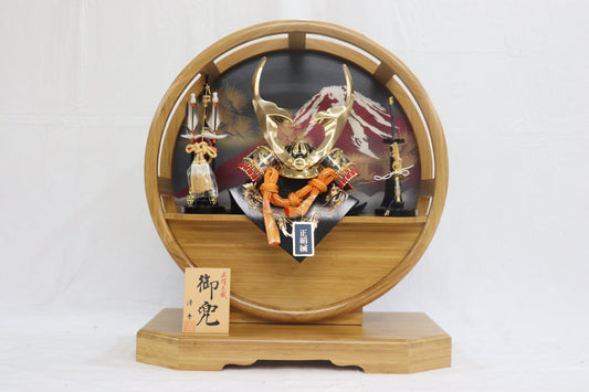 兜平飾り五月人形セット (49cmx25cmx55cm)【送料無料】