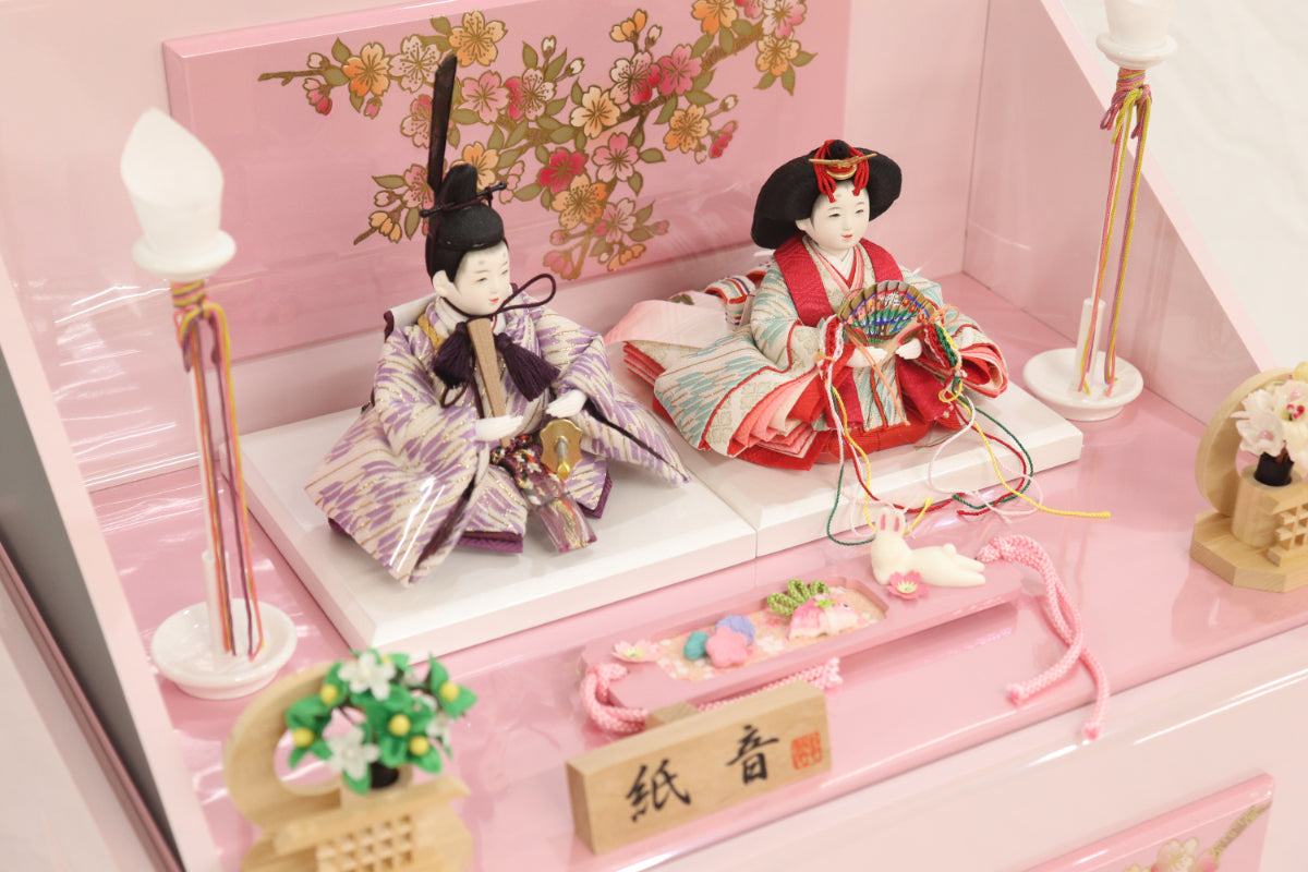 収納親王飾り雛人形セット(45cmx29cmx42cm)