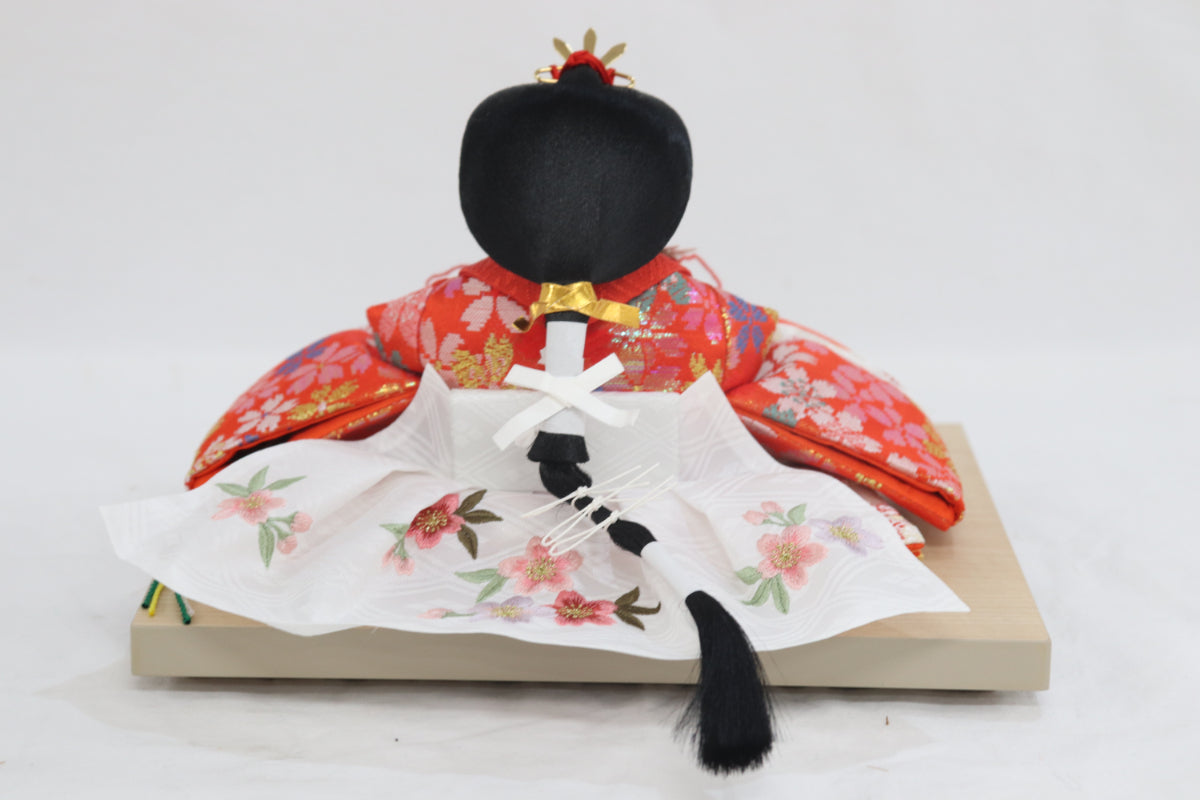 収納親王飾り雛人形セット (55cmx38cmx50cm)