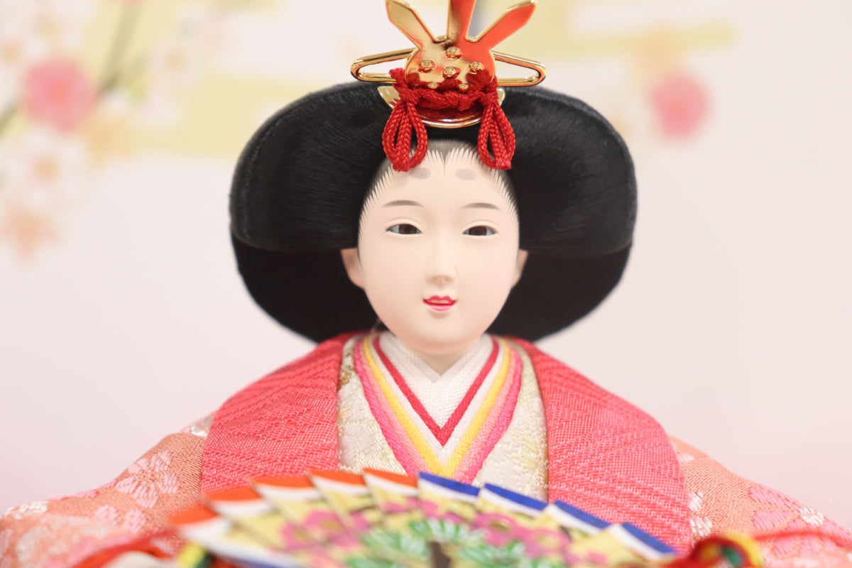 親王飾り雛人形セット (52cmx30cmx23cm)