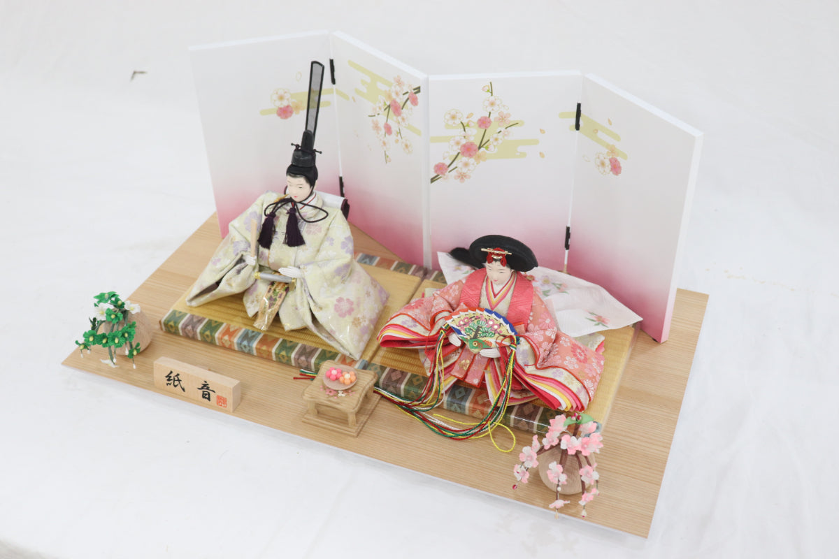 親王飾り雛人形セット (52cmx30cmx23cm)