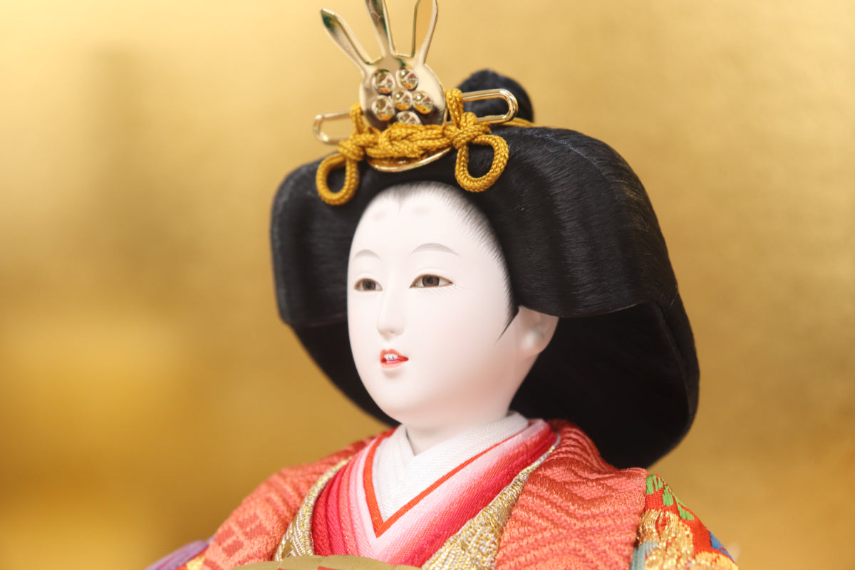 親王飾り雛人形(75cmx38cmx36cm)