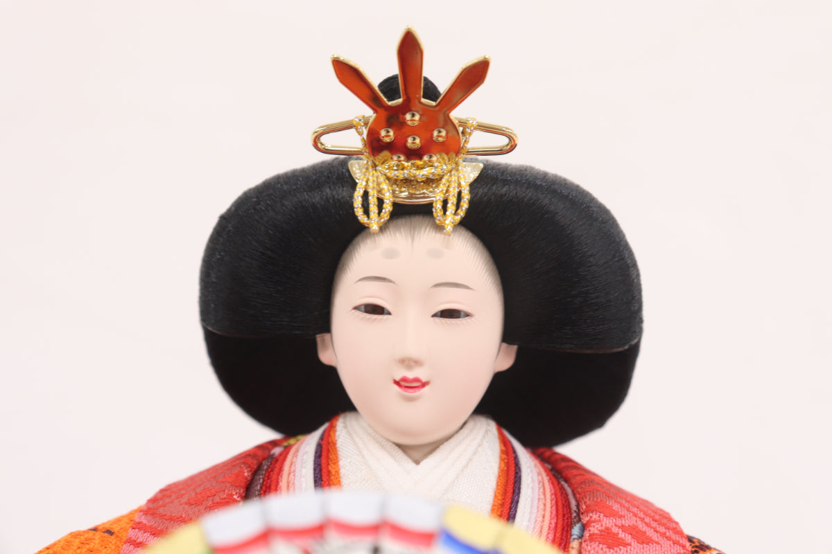 親王飾り雛人形(70cmx36cmx31cm)