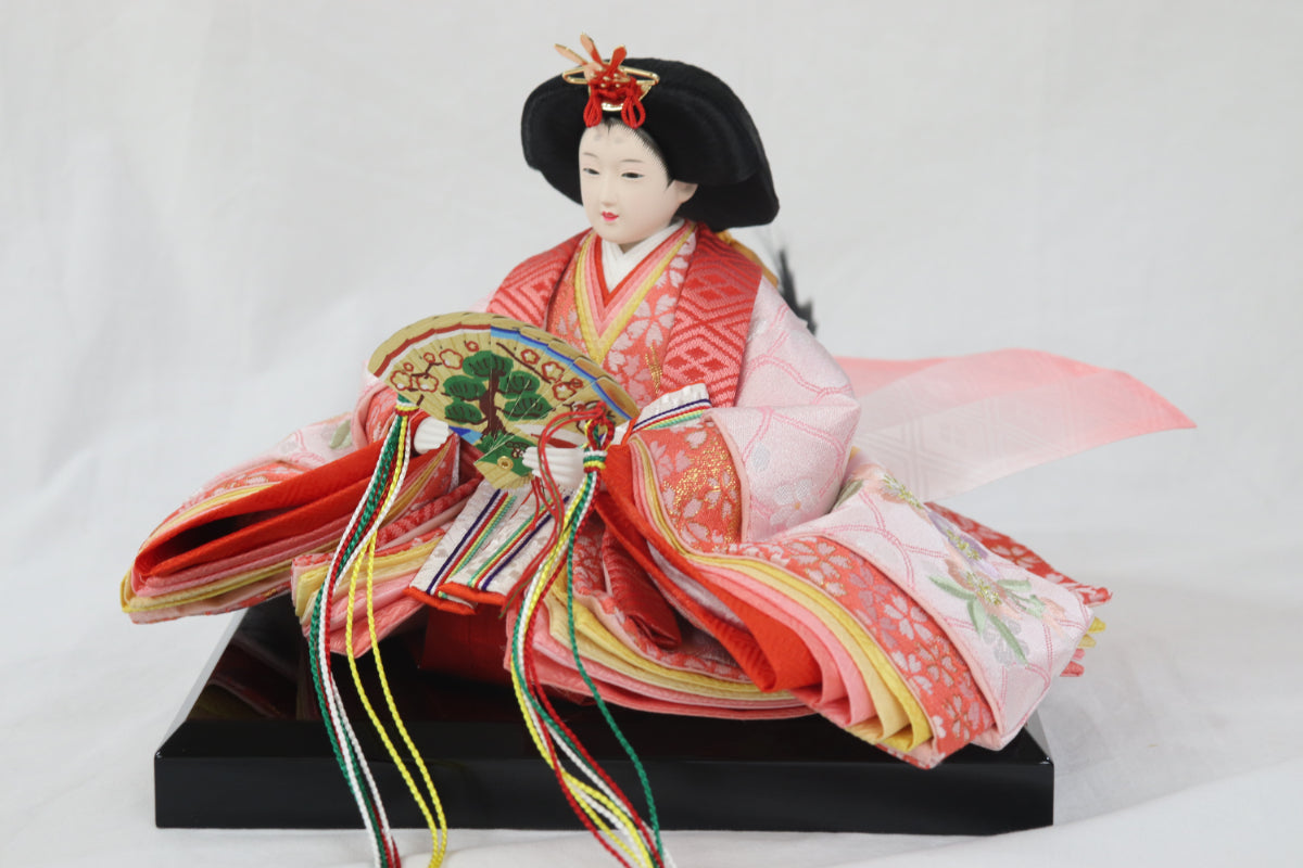 収納五人飾り雛人形セット(75cmx71cmx81cm)