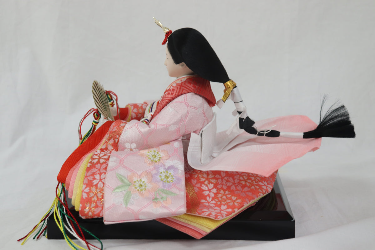 収納五人飾り雛人形セット(75cmx71cmx81cm)