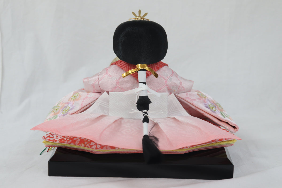 収納五人飾り雛人形セット(75cmx71cmx81cm)