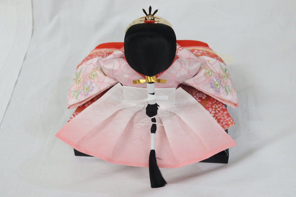 収納五人飾り雛人形セット(75cmx71cmx81cm)